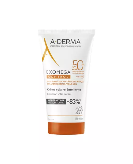 A-Derma EXOMEGA CONTROL crème solaire émolliente SPF50+, 150 ml