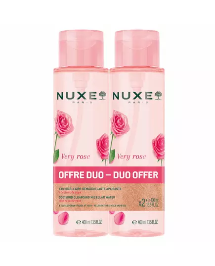 Set Duo Nuxe Very Rose Cleansing & Soothing Micellar Water For Sensitive Skin, 2 × 400 ml, image 2