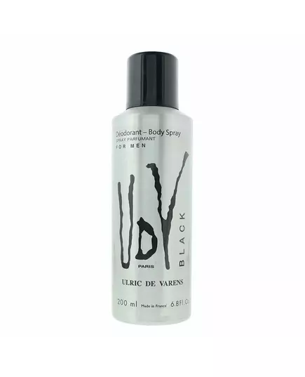Ulric De Varens Black Déodorant en spray Pour hommes, 200 ml