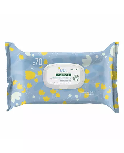Klorane Baby Cleansing Wipes For Face & Body, 70 pcs