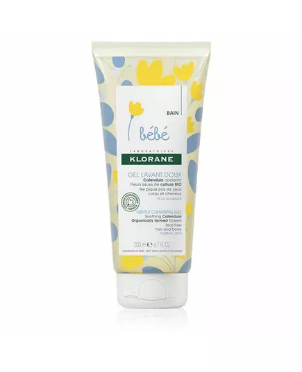 Klorane Baby Calendula Extract Gentle Cleansing Cleansing Gel For Hair & Body, 200 ml