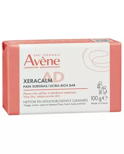 Avene XeraCalm A.D Nettoyage doux Pain nettoyant Pour le visage, 100 g, image 2