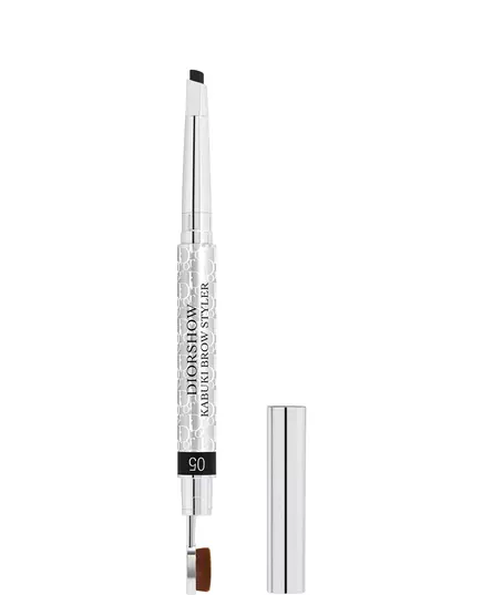 Christian Dior Diorshow Kabuki Double terminaison Crayon à sourcils et brosse 2-en-1 05 Noir, 0,1 g