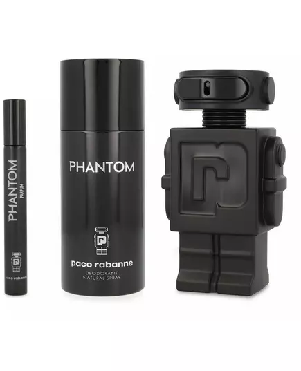 Set Paco Rabanne: Phantom Eau De Parfum For Men 100 ml + Phantom In Red Eau De Parfum For Men 10 ml + Phantom Deodorant Spray For Men, 3 pièces