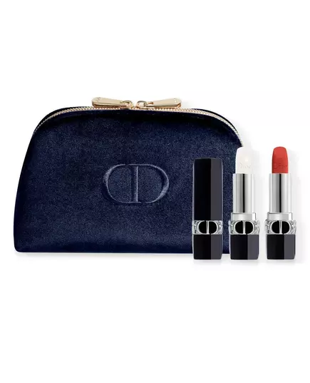 Set Christian Dior: Couture Colour Velvet Cream Lipstick 720 Icone Refillable 3.5 ml + Couture Colour Lip Balm 000 Diornatural Refill 3.5 g + Textile Makeup Bag Blue, 3.5 ml, image 2