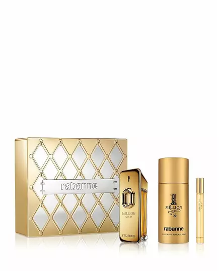 Set Paco Rabanne: Million Gold Eau De Parfum For Men 100 ml + Million Gold Eau De Parfum For Men 10 ml + 1 Million Anti-Perspirant Deodorant Spray For Men, 100 ml, Bild 2