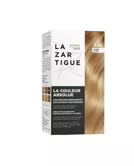 Lazartigue La Couleur Absolue Teinture permanente pour cheveux 8.00 Light Blond, 143 ml