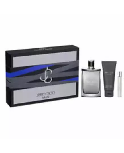 Set Jimmy Choo: Man Eau De Toilette For Men 100 ml + Man Eau De Toilette For Men 10 ml + Man Shower Gel Body All Skin Types, 100 ml
