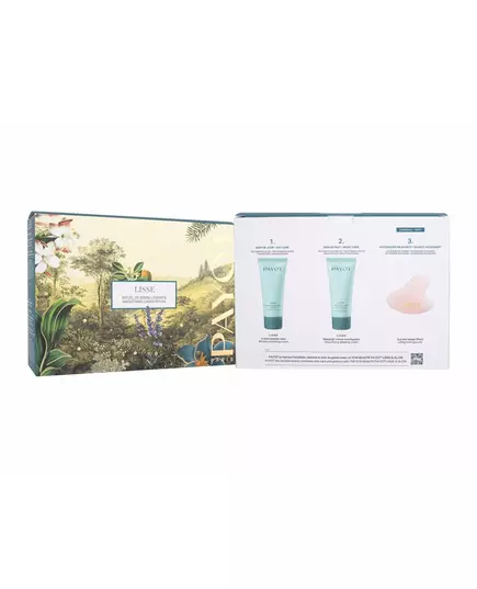 Set Payot: Lisse Resurfacing Night Cream For Face 30 ml + Lisse Wrinkle Smoothing Cream For Face 30 ml + Mini Gua Sha Light Pink Lifting Face Massage Stone, 30 ml