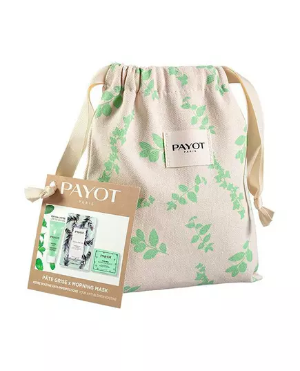 Set Payot: Pate Grise Mattifying Day Gel For Face 30 ml + Teens Dream White Tea Extract Purifying Sheet Mask For Face Morning 19 g + Set Pate Grise Blotters, 30 ml