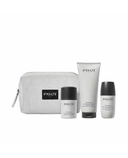 Set Payot: Optimale Softening & Refreshing Shower Gel For Face & Body For All Skin Types 200 ml + Optimale Anti-Perspirant Deodorant Roll-On For Men 75 ml + Optimale Moisturizing Emulsion For Face, 4 pièces