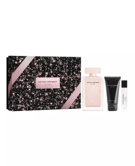 Women's Perfume Set Narciso Rodriguez FOR HER EDP 3 Pieces, 3 pcs