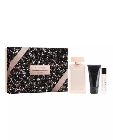 Set Narciso Rodriguez: Musc Nude Eau De Parfum For Women 100 ml + Musc Nude Hydrating Body Lotion 50 ml + Musc Nude Eau De Parfum For Women, 100 ml