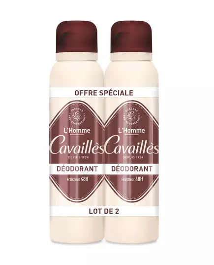 Set Duo Roge Cavailles L'Homme 48h Protection Deodorant Spray For Men, 2 pcs