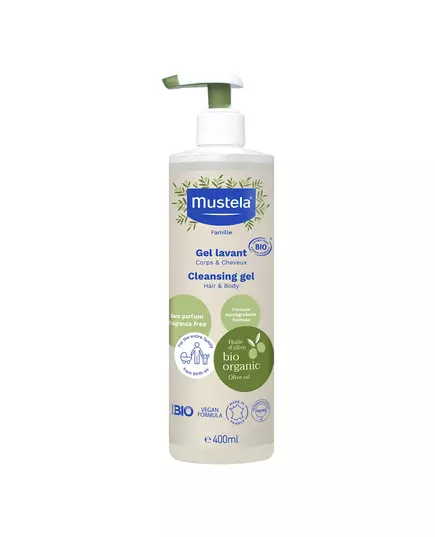 Mustela Organic Olivenöl Reinigung Duschgel Für Haar & Körper Alle Hauttypen, 400 ml, Bild 2