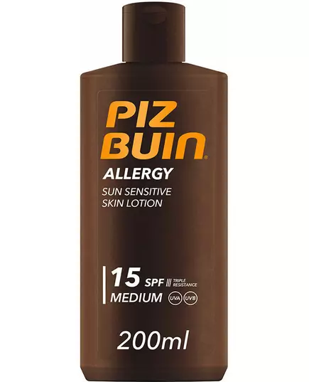 Piz Buin Allergy Sonnenschutz Sonnencreme SPF 15 UVA/UVB Schutz, 200 ml