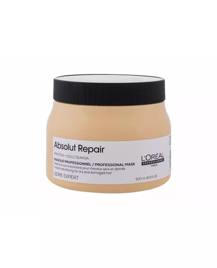 L'Oreal Professionnel Serie Expert Absolut Repair Protéine + Quinoa doré Masque crème pour traitement des cheveux Resurfaçage instantané, 500 ml