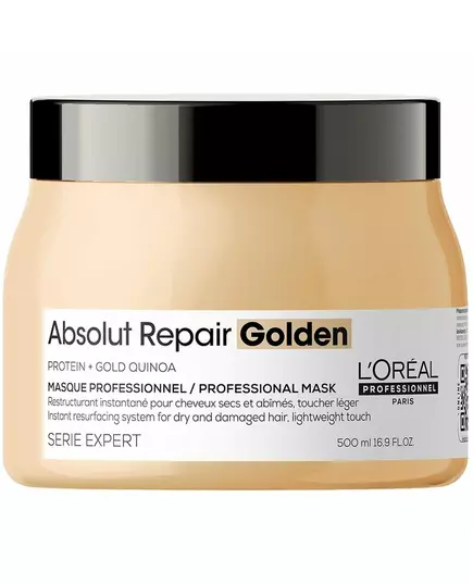 L'Oreal Professionnel Serie Expert Absolut Repair Golden Protein + Gold Quinoa Haarbehandlungs-Crememaske Sofortiges Resurfacing, 500 ml