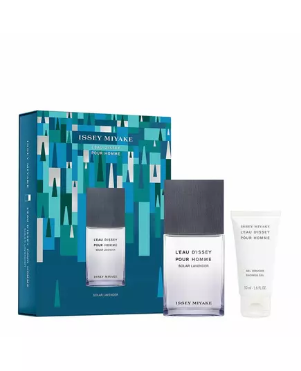 Set Issey Miyake: L'Eau d'Issey Moisturizing Shower Gel For All Skin Types 50 ml + L’Eau D’Issey Pour Homme Solar Lavender Eau De Toilette For Men, 50 ml