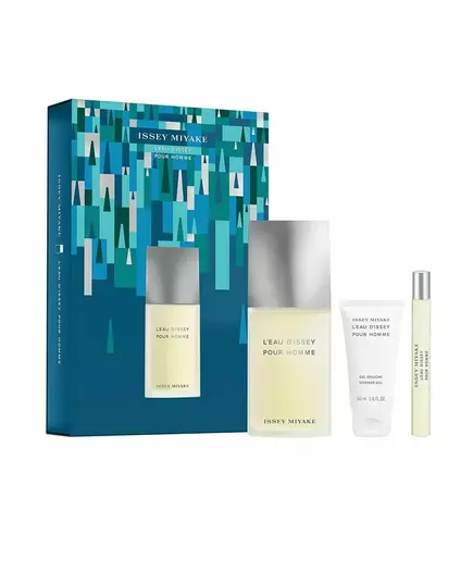 Set Issey Miyake: L'Eau D'Issey Pour Homme Eau De Toilette For Men 125 ml + L'Eau d'Issey Moisturizing Shower Gel For All Skin Types 50 ml + L'Eau d'Issey Eau De Toilette For Women, 3 Stück