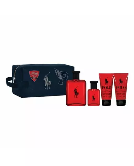 Set Ralph Lauren: Polo Red Eau De Toilette For Men 125 ml + Polo Red Eau De Toilette For Men 40 ml + Polo Red Moisturizing After-Shave Balm 50 ml + Polo Red Shower Gel & Shampoo 2-In-1, 125 ml