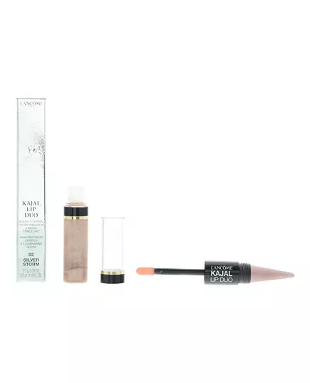 Lancome Kajal Lip Duo Duo Rouge à lèvres liquide 02 Tempête d'argent, 2,7 g