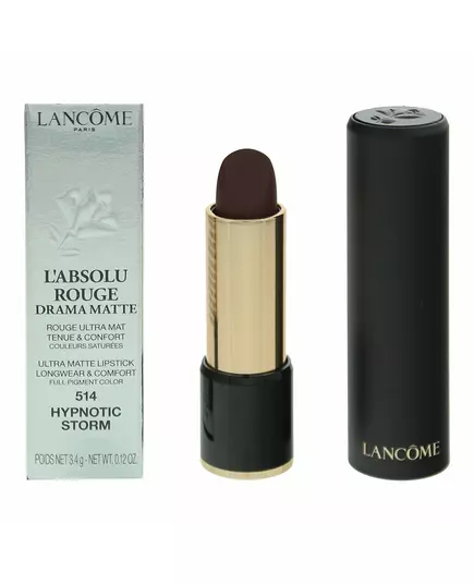 Lancome L'Absolu Rouge Drama Matte Mat Rouge à lèvres crème 514 Tempête hypnotique, 3,4 g