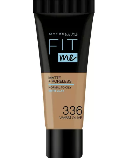 Maybelline Fit Me Matte + Poreless Fond de teint liquide 336 Olive chaude, 30 ml