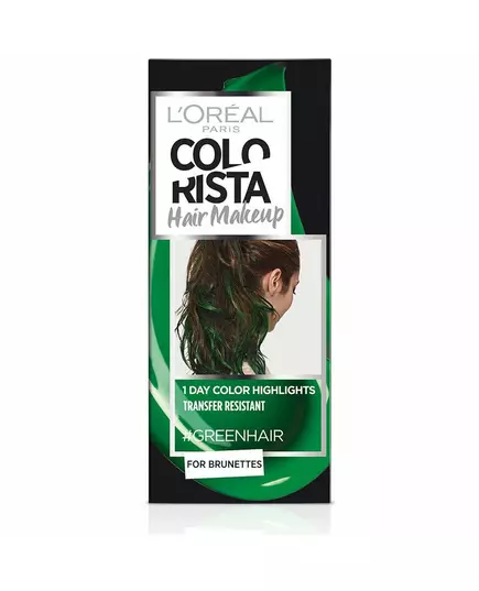 L'Oreal Paris Colorista Hair Makeup Semi-Permanent Hair Dye #GREENHAIR, 30 ml, image 2