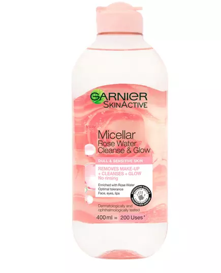 Garnier Rose Glow Beseitigt Unreinheiten Mizellenwasser Für alle Hauttypen, 400 ml