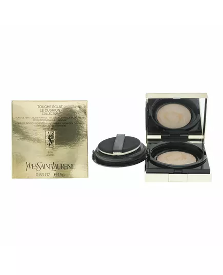 Yves Saint Laurent Touche Eclat Le Cushion Collector pigments dorés et antioxydants Lumineux Fond de teint liquide B30 Amande, 15 g