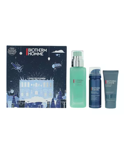 Set Biotherm: Aquapower Hydrating Gel For Face 75 ml + Homme Eliminates Impurities Cleansing Gel For Face 40 ml + Homme Shaving Foam, 75 ml