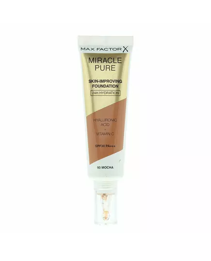 Max Factor Miracle Pure Liquid Foundation & Serum 2-In-1 Mocha 93 SPF30, 30 ml