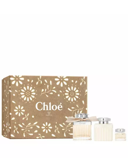Set Chloe: Chloe Eau De Parfum For Women 75 ml + Chloe Eau De Parfum For Women 5 ml *Miniature + Chloe Body Lotion All Over The Body, 75 ml
