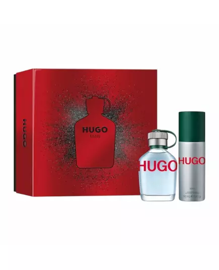 Hugo Man Set Hugo Boss: Hugo Green Eau De Toilette For Men 75 ml + Hugo Man Deodorant Spray For Men, 2 pièces