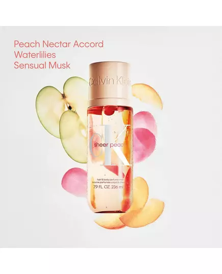 Calvin Klein Sheer Peach Brume parfumée pour les cheveux Pour les femmes, 236 ml, image 2