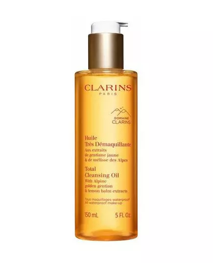 Clarins Total Alpine Herbs Démaquillage Huile nettoyante Pour le visage et les yeux, 150 ml