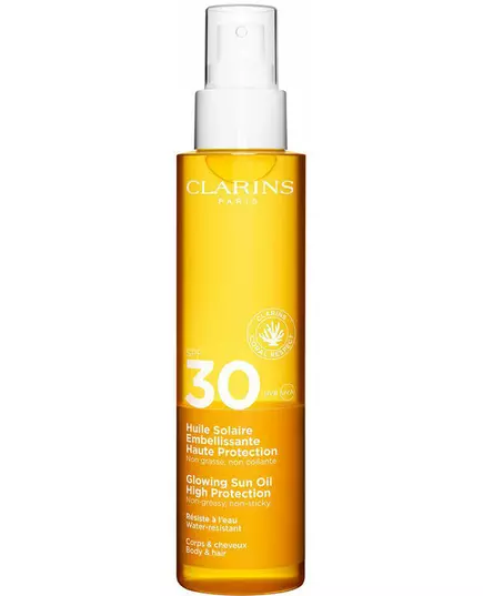 Clarins Glowing Sun Hydratant Protection UV Spray solaire SPF 30, 150 ml
