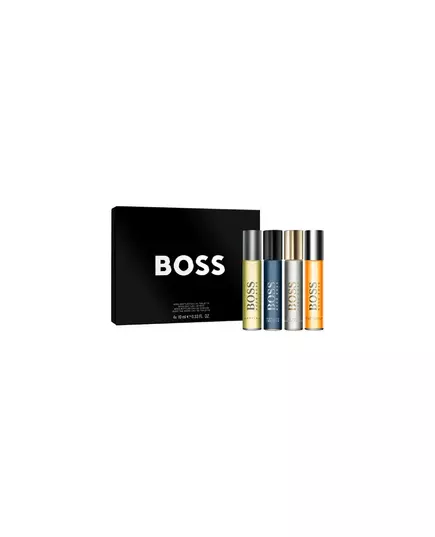 Set Hugo Boss: Boss Bottled Eau De Toilette For Men 10 ml + Boss Bottled Infinite Eau De Parfum For Men 10 ml + Boss Bottled Eau De Parfum For Men 10 ml + Boss Bottled Parfum For Men, 4 × 10 ml