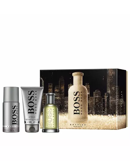 Set Hugo Boss: Boss Bottled Eau De Toilette For Men 100 ml + Boss Bottled Deodorant Spray For Men 150 ml + Boss Bottled Cleansing Shower Gel For All Skin Types, 100 ml