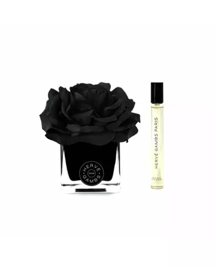 Set Herve Gambs: Ombre Patchouli Room Spray 10 ml + Black Couture Flower Porcelain Aroma Reed Diffuser Black, 10 ml