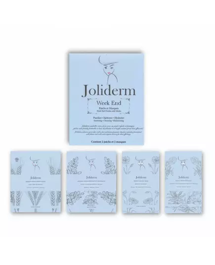 Week End Set Joliderm: Joliderm Coconut Water Hydrating Sheet Mask For Face + Joliderm Contouring Under-Eye Mask Patch + Joliderm Green Tea Oxygenating & Purifying Sheet Mask For Face + Joliderm Anti-Blackheads Local Treatment Patch For Face, image 2
