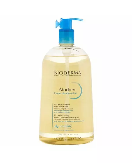Bioderma Atoderm Anti-Reizung Duschöl Für Gesicht & Körper Für sehr trockene bis atopische empfindliche Haut, 1000 ml