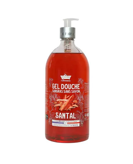 Les Petites Bains de Provence Santal Gel douche Pour le corps le visage & les cheveux Pour peaux sensibles, 1000 ml
