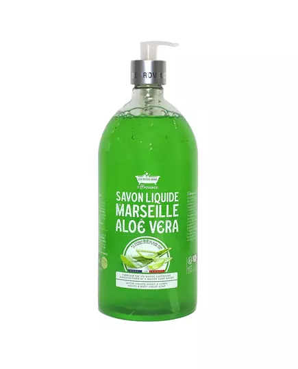 Les Petites Bains de Provence Marseille Aloe Vera Liquid Soap For Hands & Body, 1000 ml