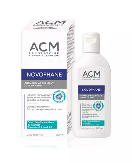 Laboratoire ACM Novophane Panthenol Hair Treatment Shampoo Calming For Sensitive Scalps, 200 ml