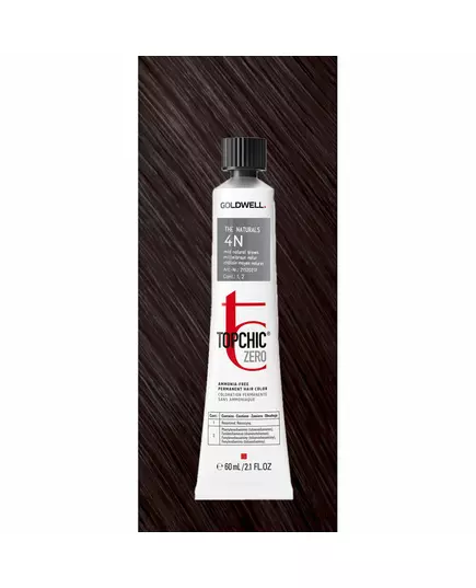 Goldwell TopChic Zero Permanent Hair Dye 4N Mid Natural Brown, 60 ml, image 2