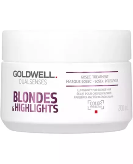 Regenerating Mask neutralizing yellow hair tones Dualsenses Blonde s & Highlights (60 Sec Treatment), 200 ml