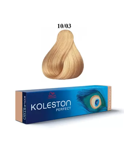 Wella Professionals Koleston Perfect Permanent Hair Dye 10/03 Bright Natural Golden Blond, 60 ml