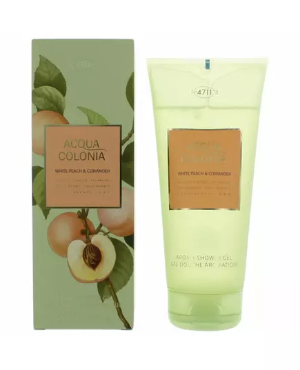 4711 Acqua Colonia White Peach & Coriander Moisturizing Shower Gel Body All Skin Types, 200 ml, image 2